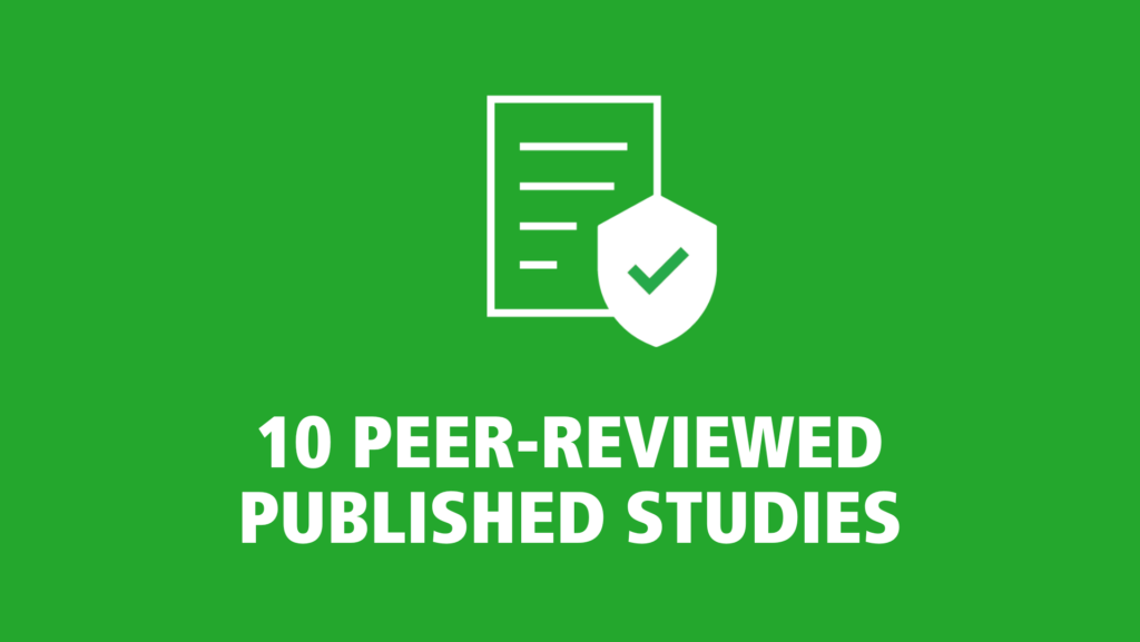 10 PEER-REVIEWED PUBLISHED STUDIES