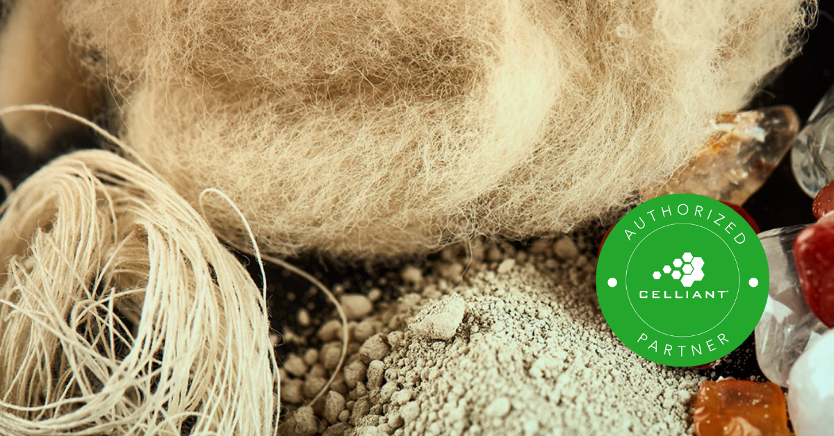 Certified CELLIANT® Mill Partner badge on CELLIANT® Viscose minerals