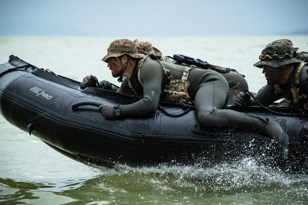 U.S. Navy Seals wearing CELLIANT-powered XCEL wetsuit