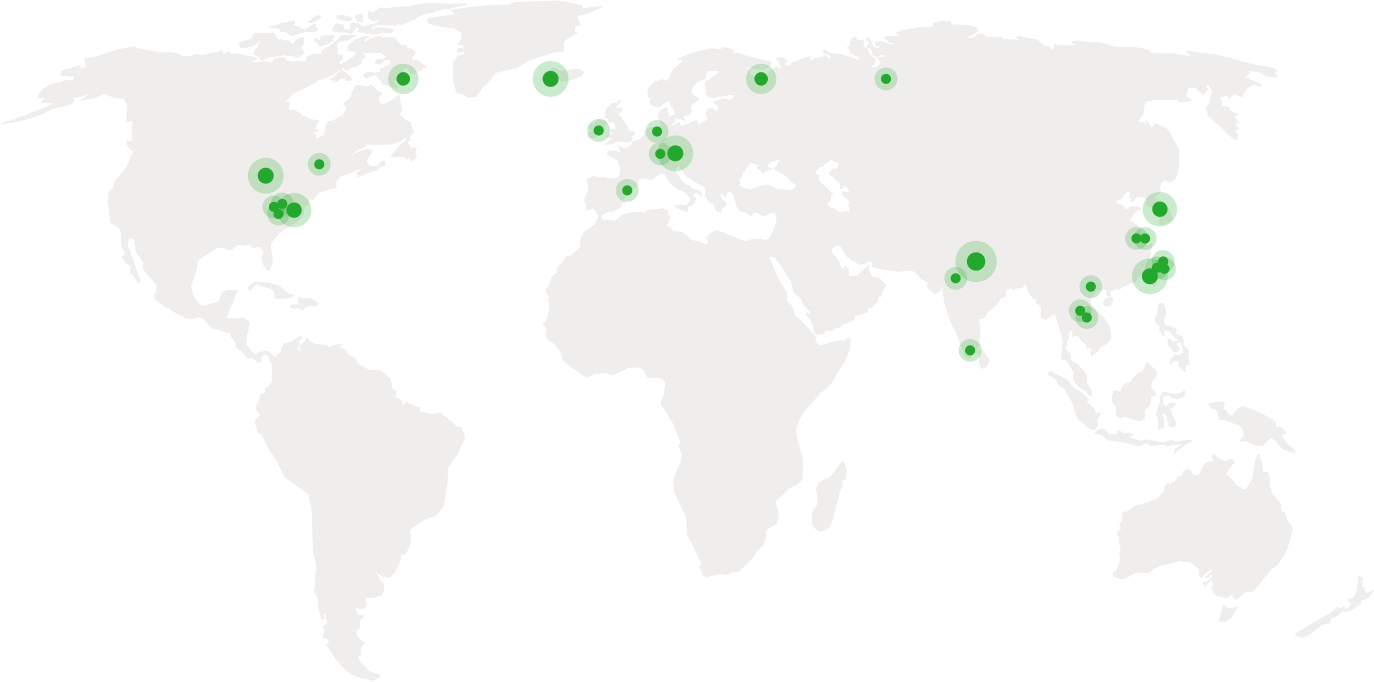 Celliant's global supplier network illustrated on a world map