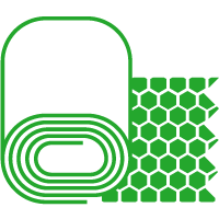 Icon of fabric with a hexagonal pattern