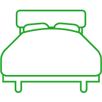 Icon of a bed